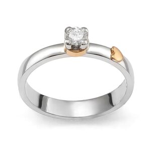 pierścionek zaręczynowy z białego złota z brylantem
